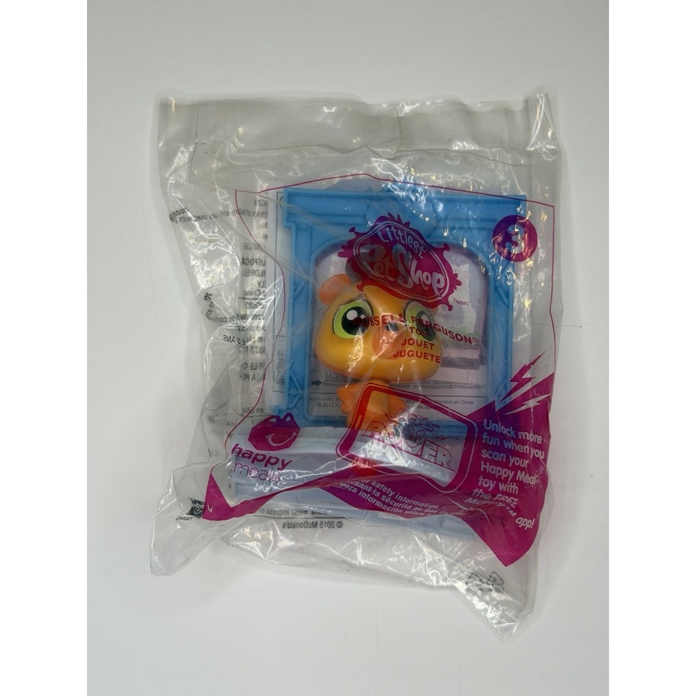 2015 McDonald's Littlest Pet Shop #3 Russell L Ferguson happy  Meal Toy Sealed